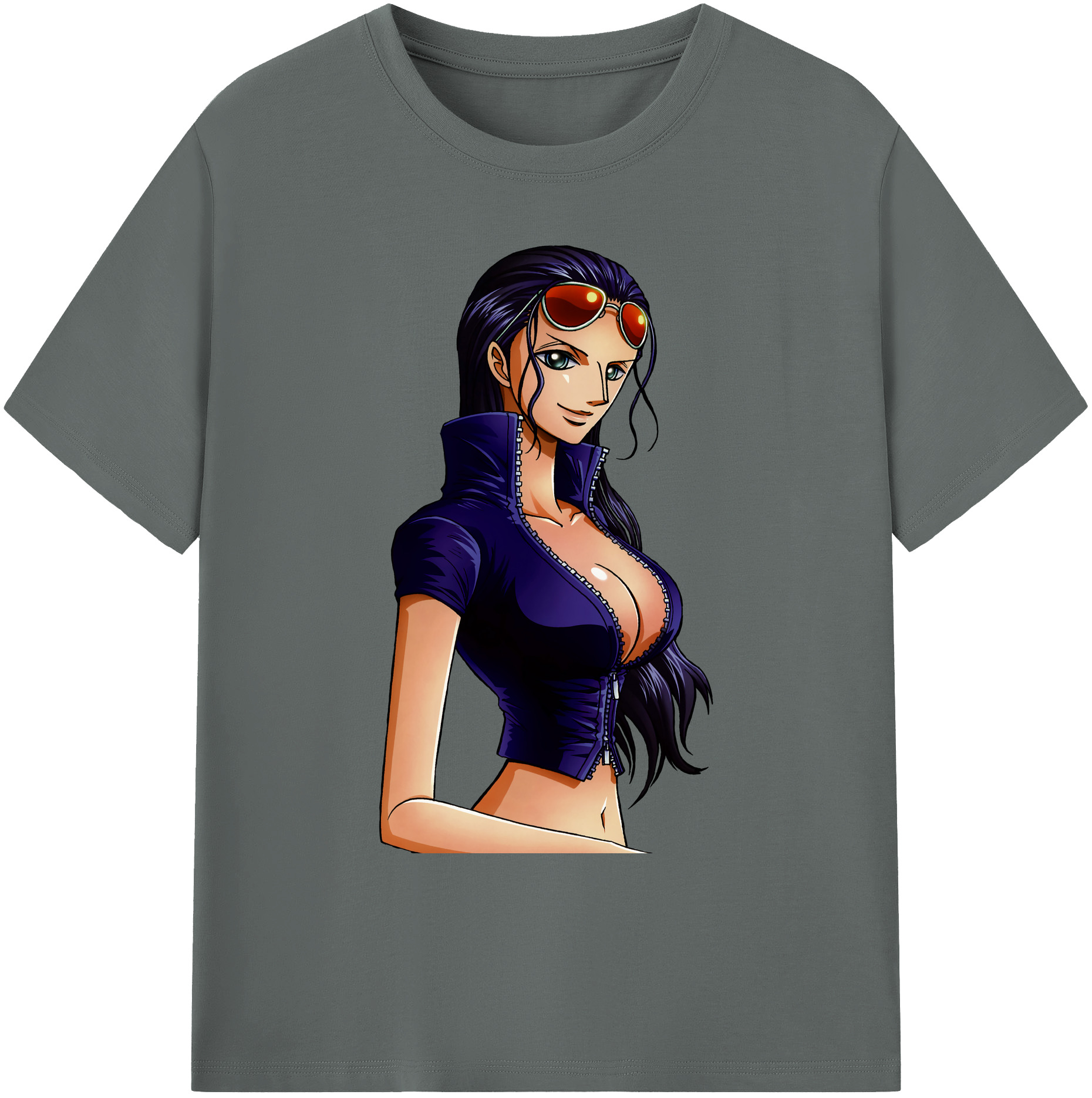 ワンピース ニコ・ロビン ONE PIECE Nico Robin 綿100％ メンズ半袖Tシャツ｜肌触りやわらか＆通気性